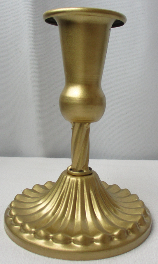 Goldene Stabkerzenhalter, Hochzeit, Hochzeitsdekoration, Dekorationsverleih